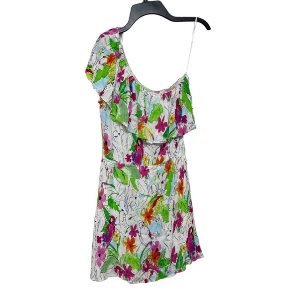 DESIGUAL Tropical asymmetric mini dress in Floral Multi Size M - Picture 6 of 15